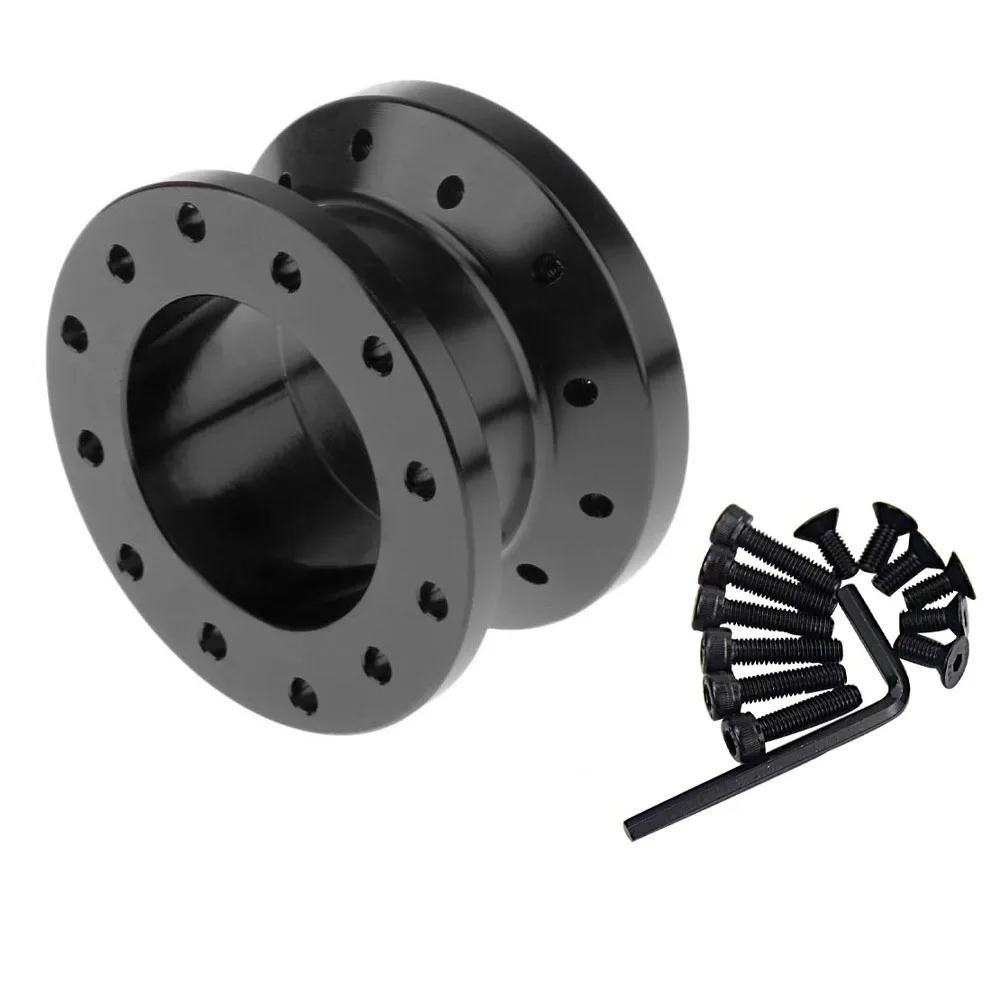 Kit Universal de jefe para volante de coche, almohadilla de elevación de tipo fijo de 12 orificios, placa adaptadora espaciadora de volante de coche de 5CM de aluminio
