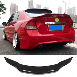 Alerón trasero tipo cola de pato negro brillante para Honda Civic 2006-2011