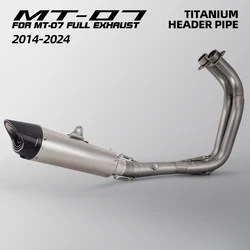 Escape titanio Yamaha R7 MT07 XSR700 silenciador deportivo