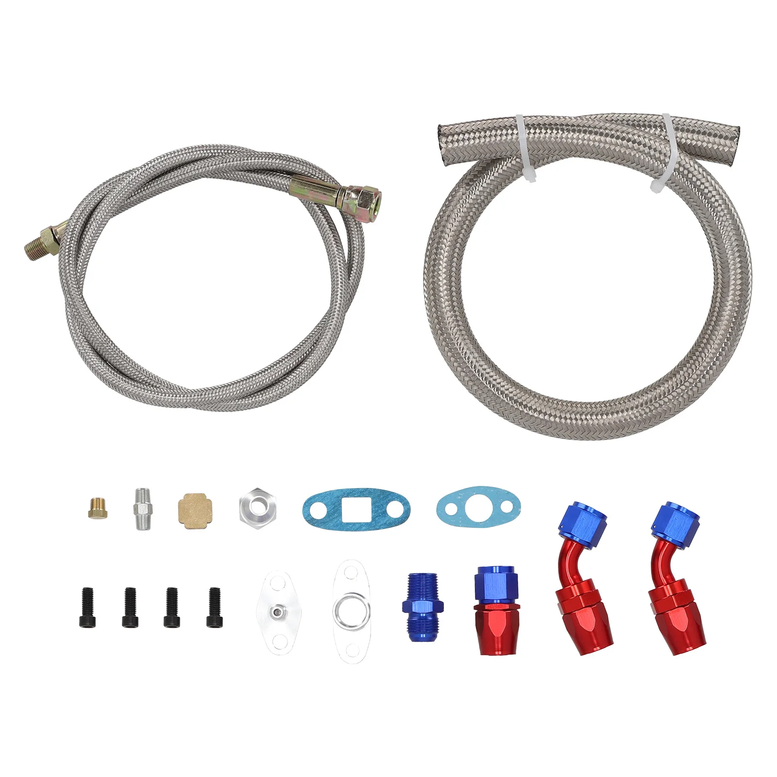 Turbocompresor T3/T4 T04E con líneas de aceite y BOV - imagen 4