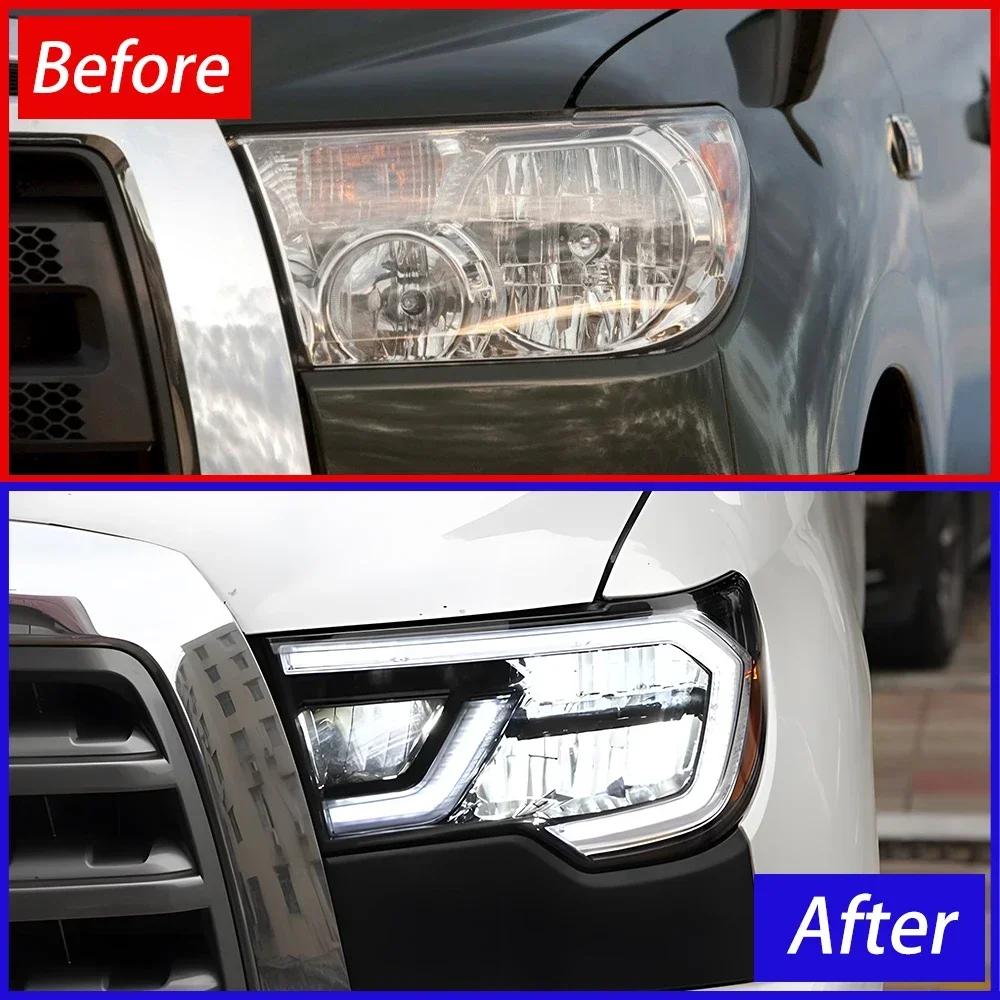 Faros LED estilo proyector para Toyota Tundra Sequoia 2007-2013 - imagen 2