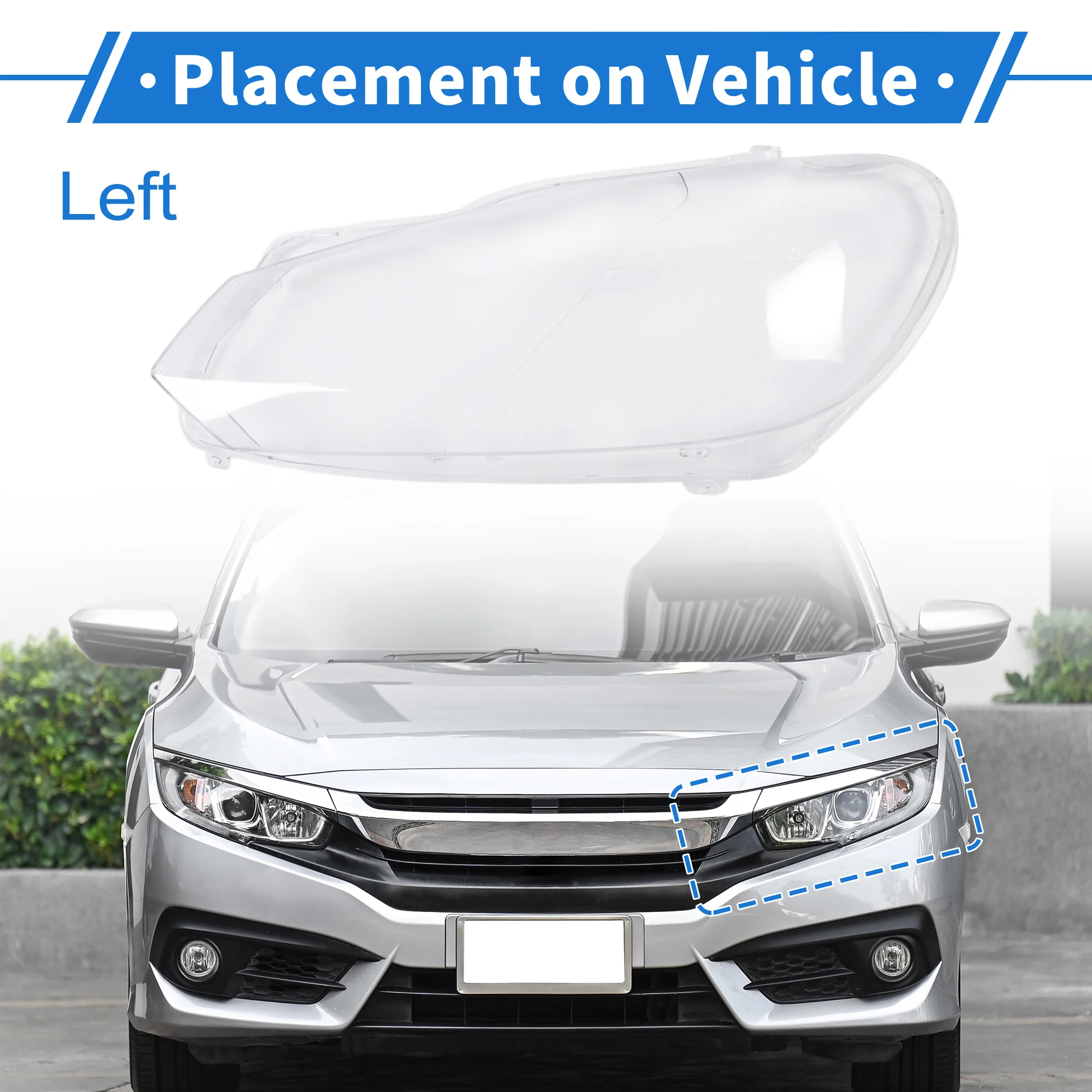 Cubierta lente faro delantero UXCELL – VW Golf MK6 2010-2013 - imagen 3