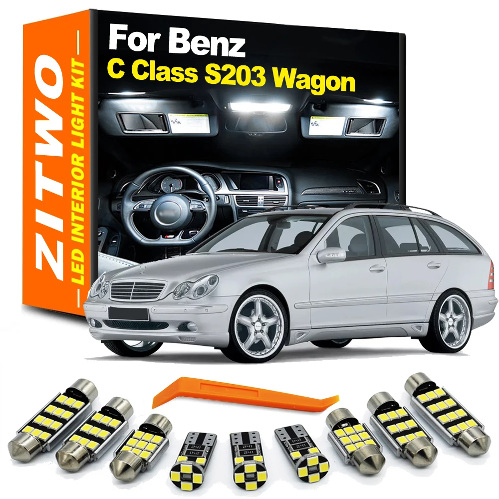 ZITWO Kit bombillas LED interior Canbus para Mercedes Clase C S203