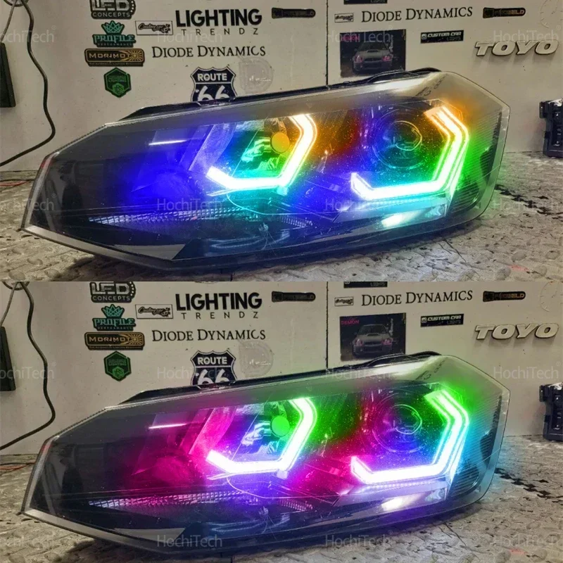 Ojos de ángel LED RGB estilo M4 Halo – VW Polo - imagen 5
