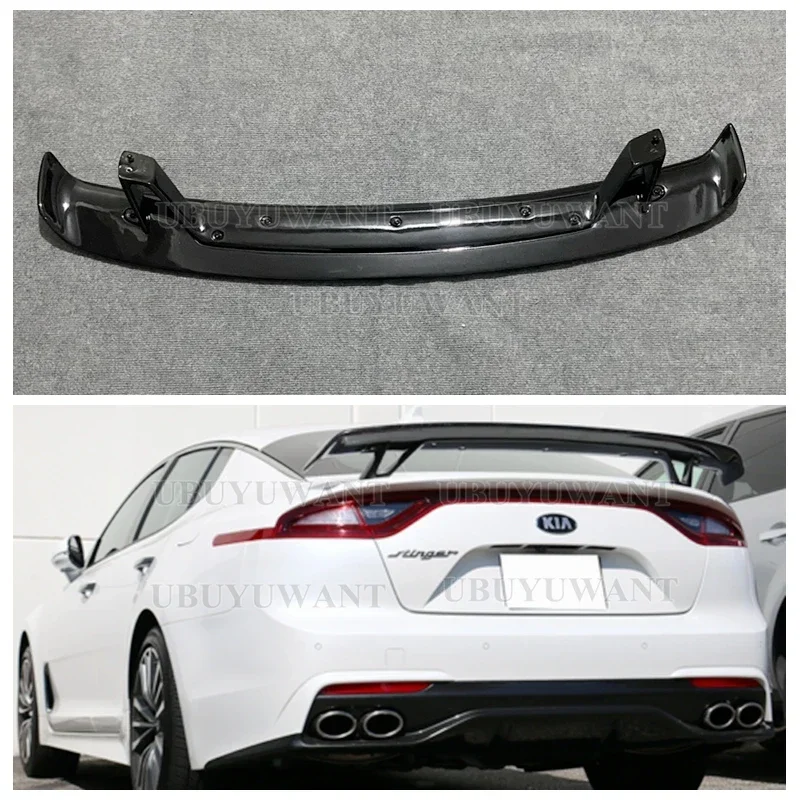 Use for KIA K8 Stinger Spoiler Real Glossy Carbon Fiber Rear Wing Sport Style  Accessories Body Kit    - imagen 5