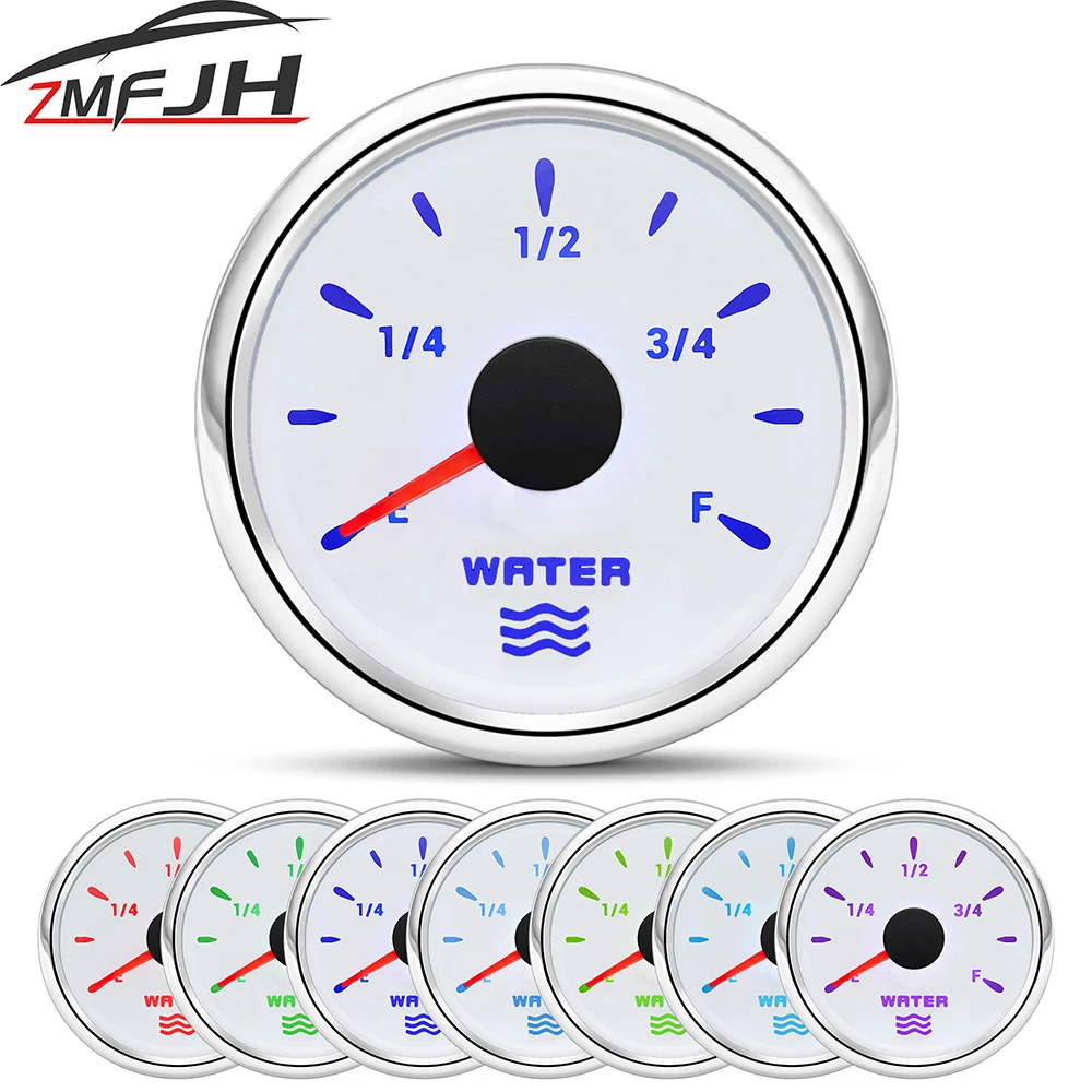 Medidor de nivel de agua 52 mm 0-190 ohm para coche y barco
