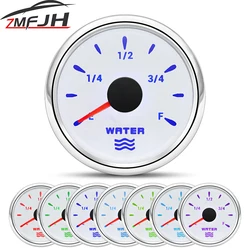 Medidor de nivel de agua 52 mm 0-190 ohm para coche y barco