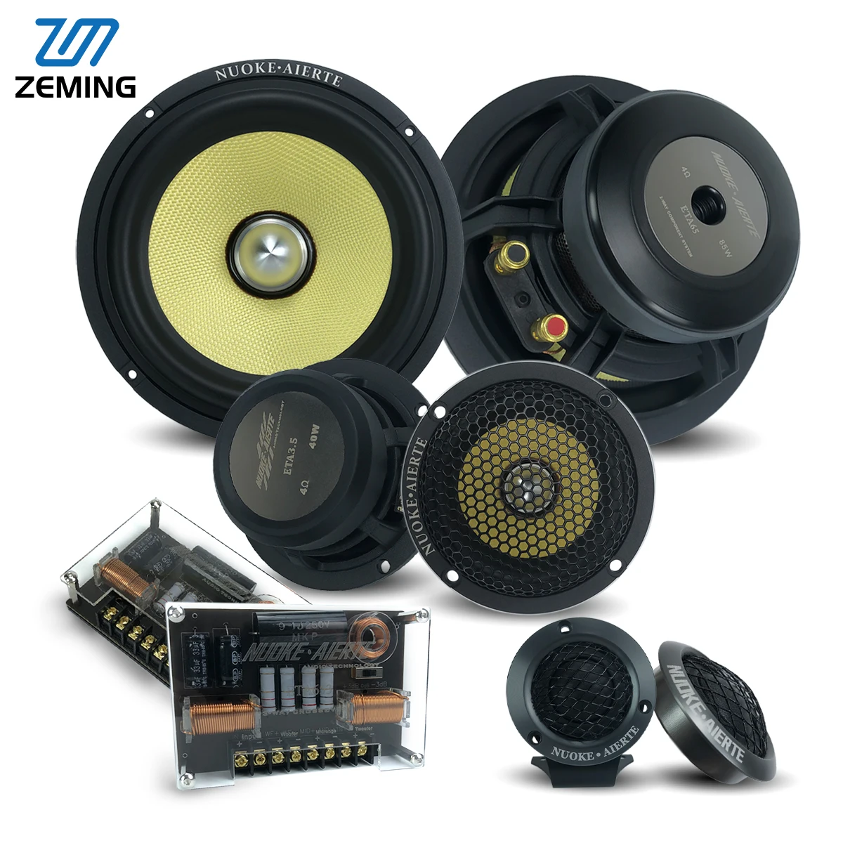 Kit altavoces coche 3 vías 6,5 pulgadas