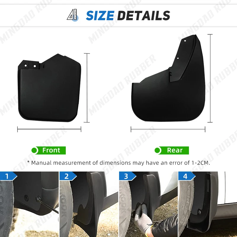 Guardabarros Ford Transit Custom 2012-2018 delantero y trasero - imagen 3