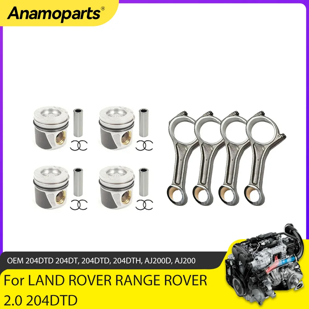 Juego de varillas de pistón Anamoparts para Jaguar Land Rover 2.0 diesel