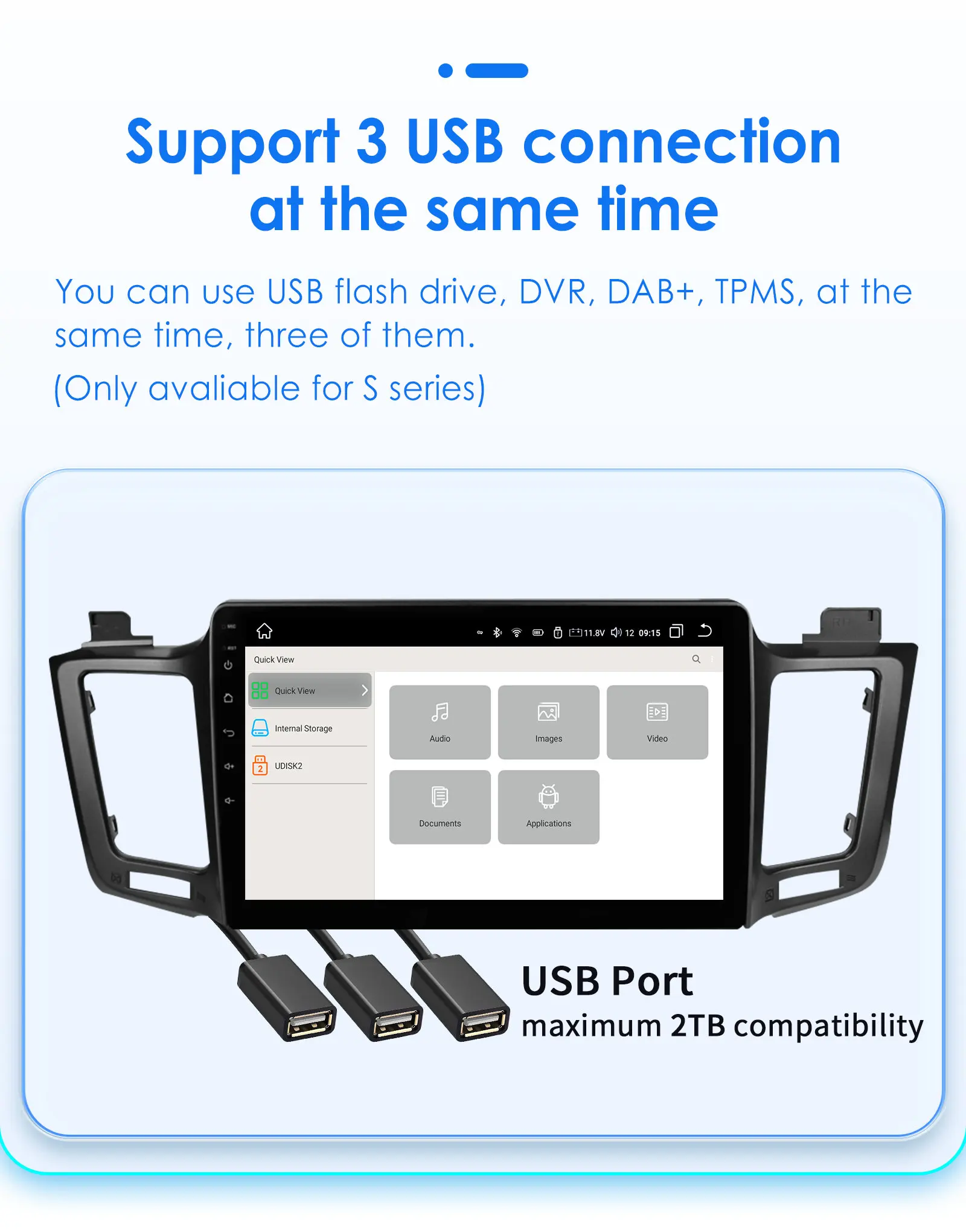Radio Android 2 DIN Hizpo para Toyota RAV4 2013-2017 con CarPlay y GPS - imagen 5