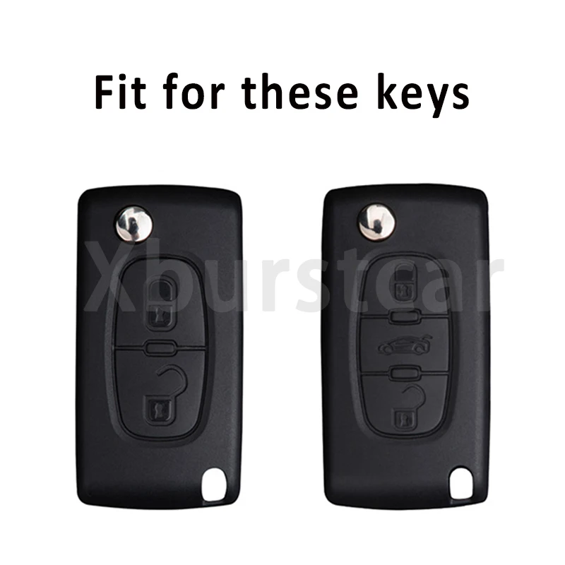 Funda transparente de TPU para llave remota de coche, carcasa para Peugeot 107, 207, 307, 308, 407, 607, 206, 4007, 3008, 5008, Citroen C2, C3, C4, C5, C6, C8 - imagen 2