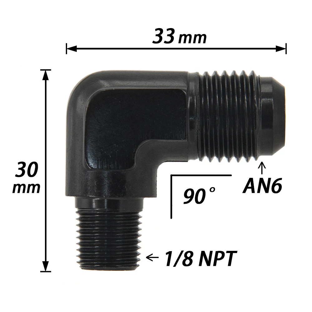 Adaptador Universal de Aluminio para Manguera de Aceite