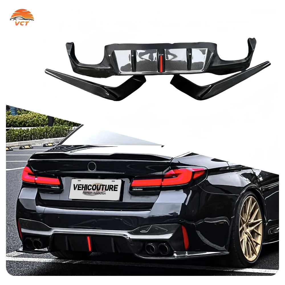 Difusor trasero LED fibra de carbono BMW G30 G38 F90 M5 2017-2020
