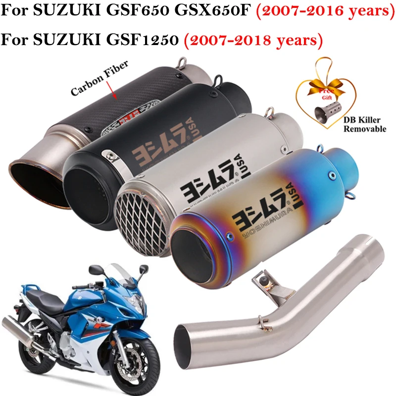 Silenciador con DB killer para Suzuki GSF650, GSF1250 y GSX650F