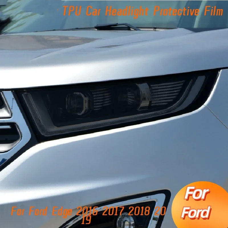 Protector vinilo faros Ford Edge 2016-2019 TPU negro ahumado - imagen 2