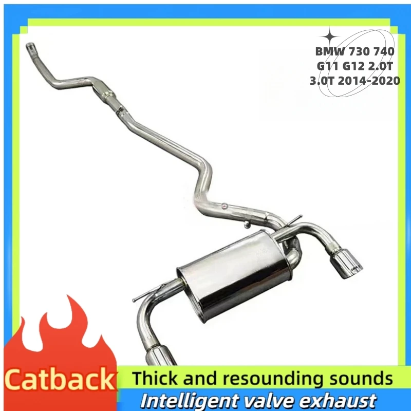 Adecuado para BMW 730 740 G11 G12 2.0T 3.0T 2014-2020 sistema de escape de alto rendimiento silenciador de control de válvula de escape Catback - imagen 3