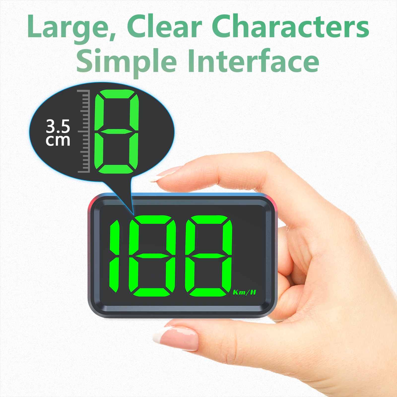 AD X1 Velocímetro HUD GPS universal con pantalla frontal - imagen 3