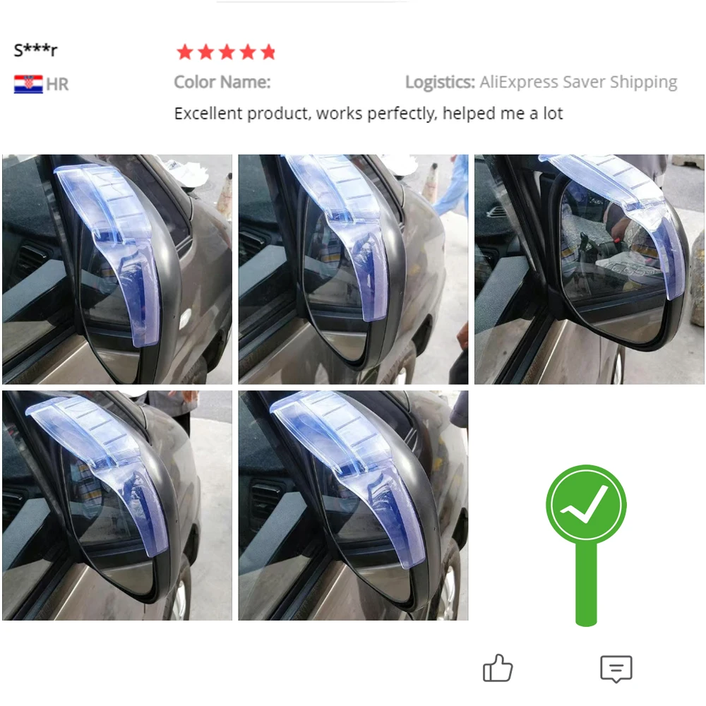 Visera espejo retrovisor universal – Protector lluvia y sol para coche - imagen 4