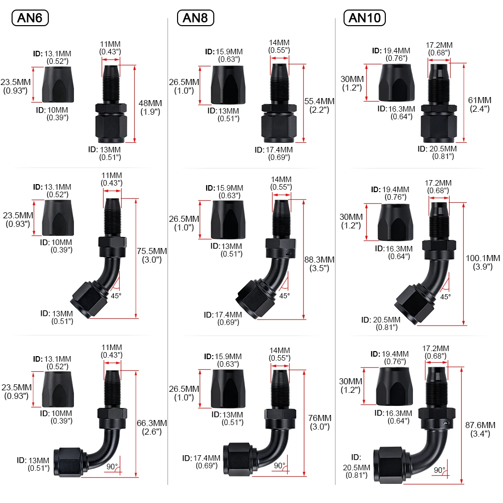 Kit racores AN manguera aceite combustible – tuning automoción - imagen 4