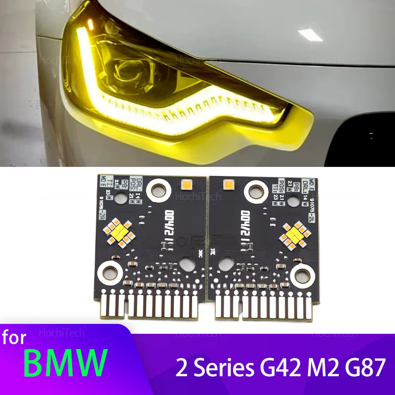 Módulos LED Angel Eyes amarillos estilo CSL para BMW G42 y G87