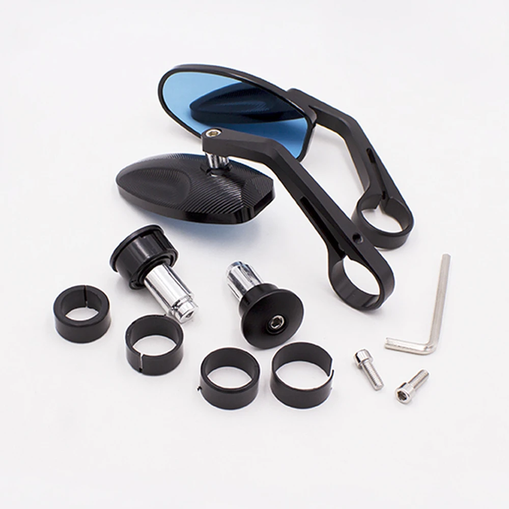 Espejos retrovisores ovalados para Triumph Speed Triple – 7/8" negro - imagen 2