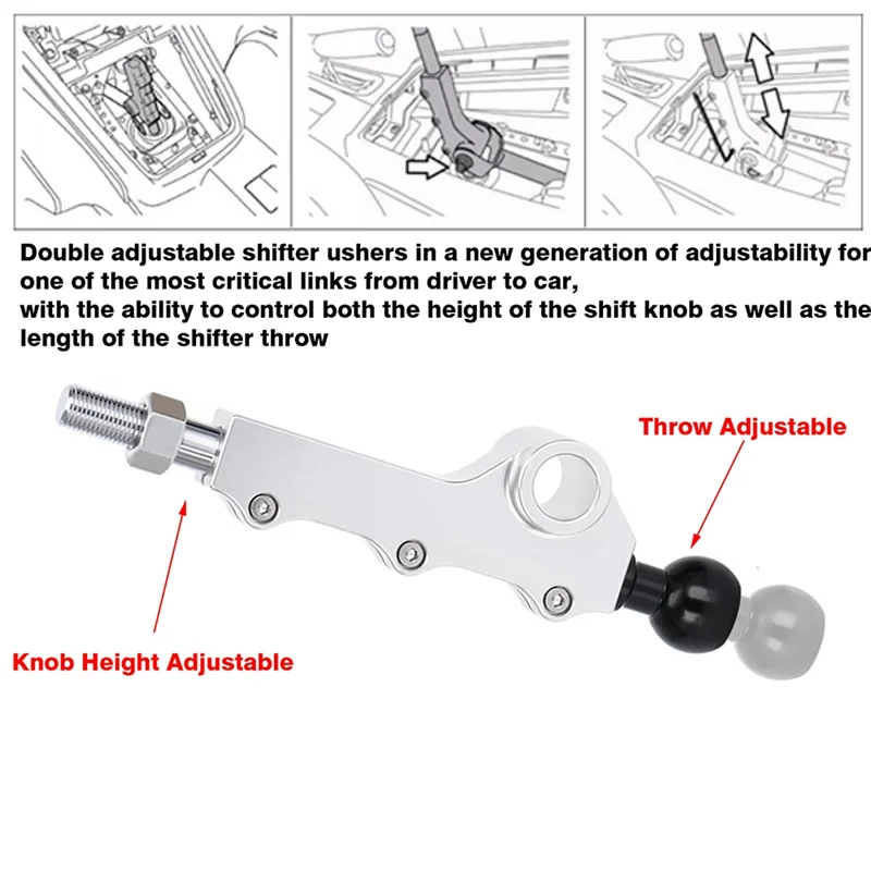 Palanca corta ajustable AB56-Car para Subaru WRX/Impreza/Legacy - imagen 4