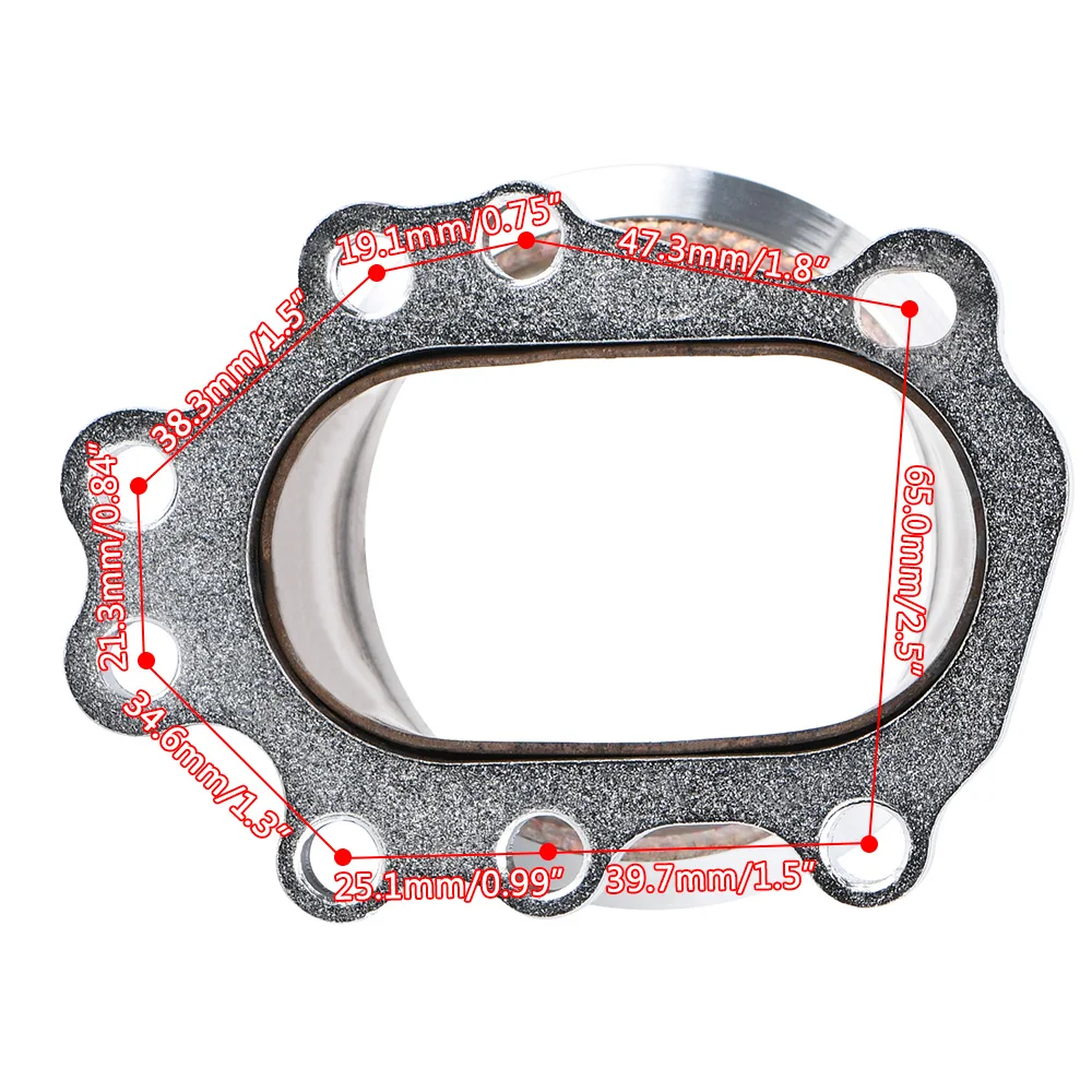 WLR RACING adaptador de turbo V-Banda para brida T25/T28 - imagen 5