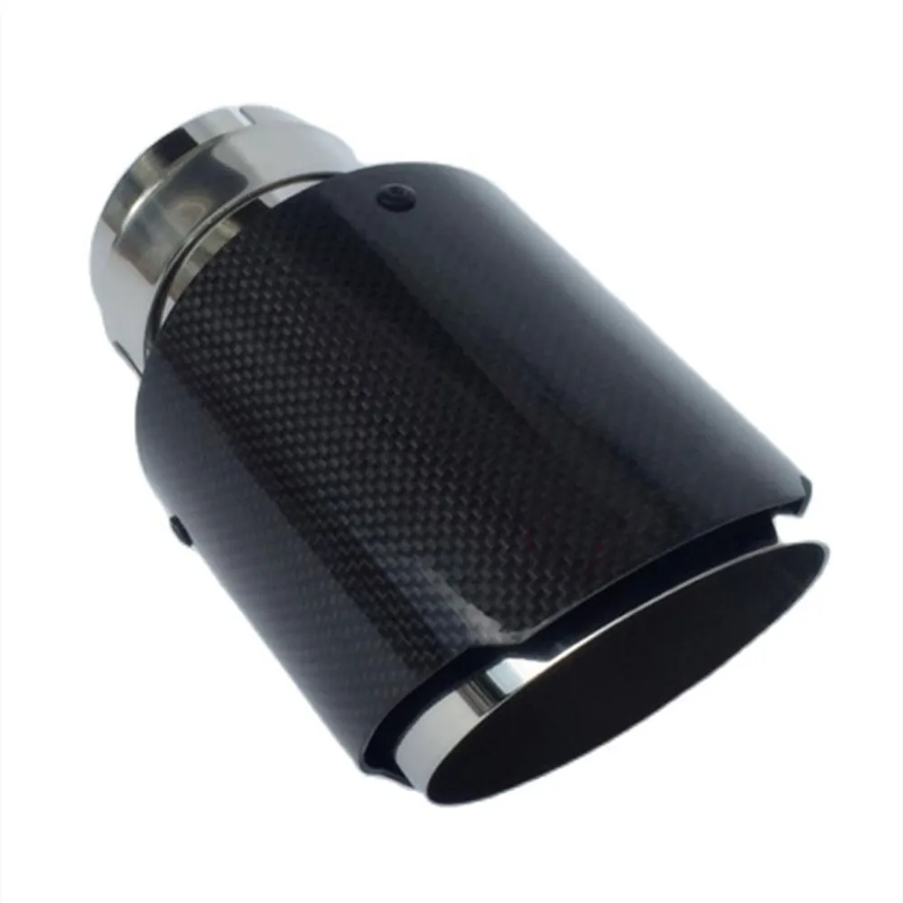 Silenciador fibra de carbono brillante con boquilla recta inoxidable - imagen 3