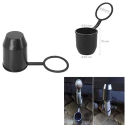 Tapa protectora negra para bola de remolque de 50 mm