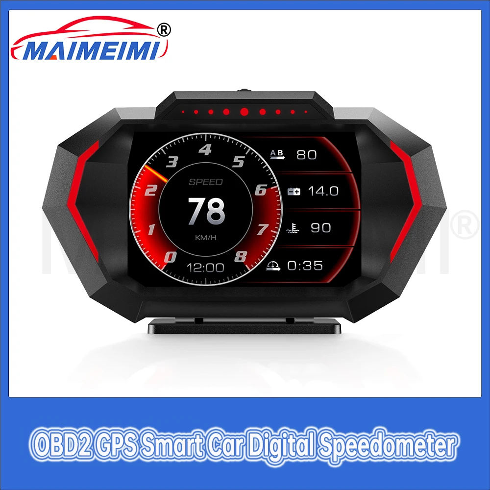 Pantalla HUD OBD2 P24 velocímetro y consumo – Alarma velocidad