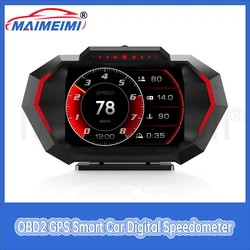 Pantalla HUD OBD2 con velocímetro y consumo, alarma de velocidad