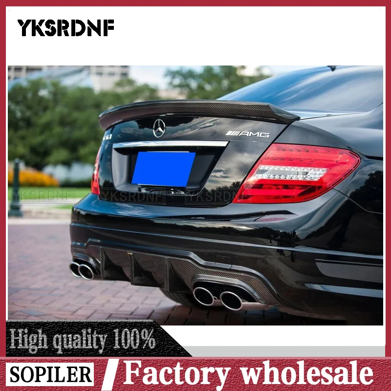 Alerón trasero estilo AMG de 2 puertas/4 puertas W204 para mercedes-benz Clase C 2008-2014 parachoques trasero de fibra de carbono labio Ducktail