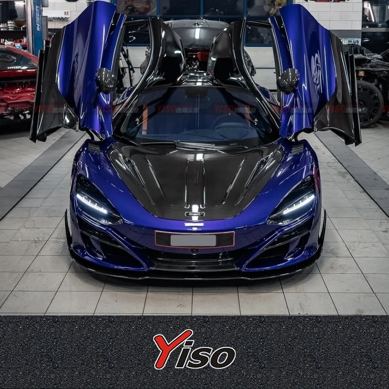 Kit fibra de carbono MANSOR capó y faros McLaren 720S