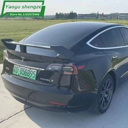 Alerón fibra de carbono estilo cola pato para Tesla Model 3