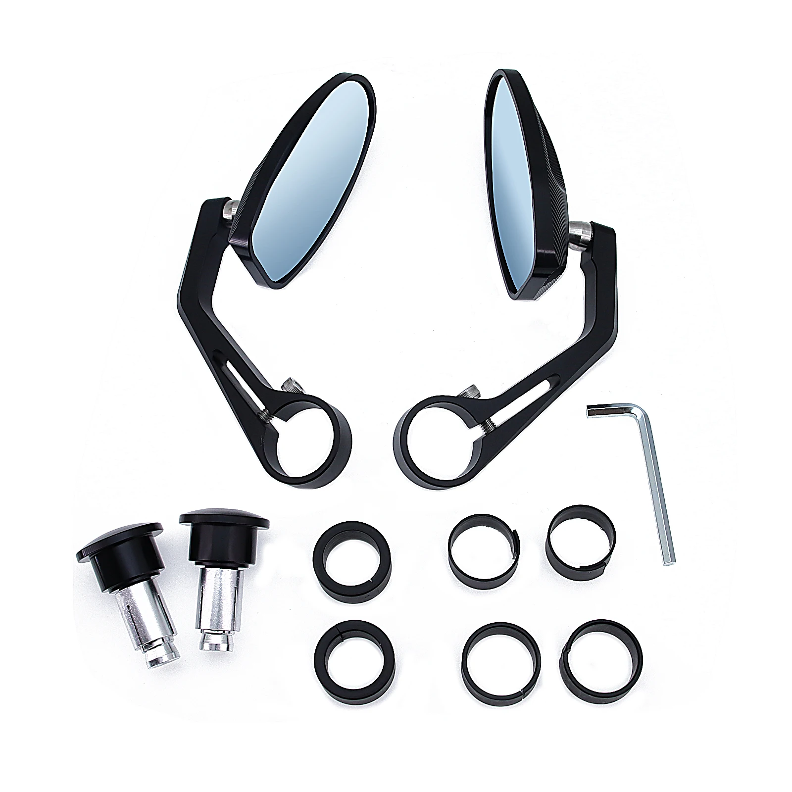 Retrovisores laterales CNC Triumph Speed Triple Street 675 1050 negro - imagen 4