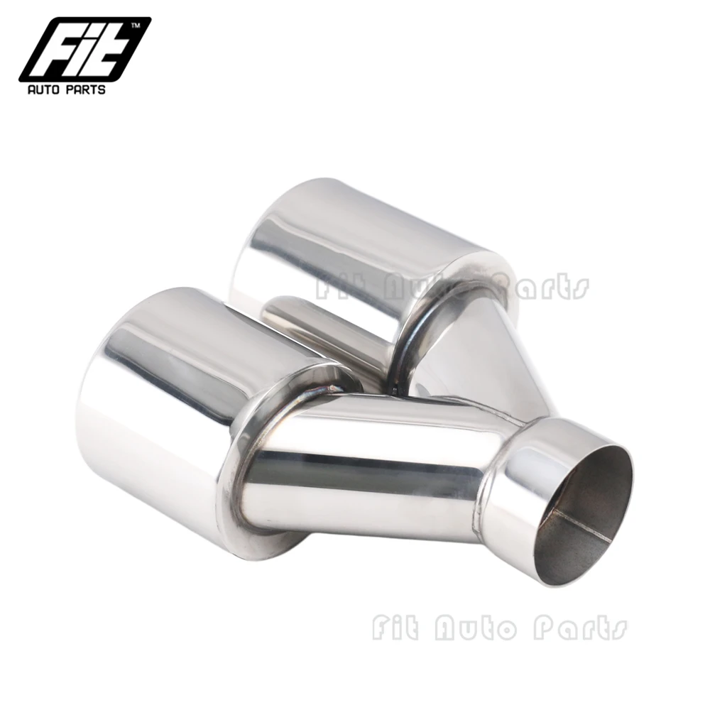 Terminal de escape doble acero inoxidable 2,5” – salida 3,5” tuning - imagen 3