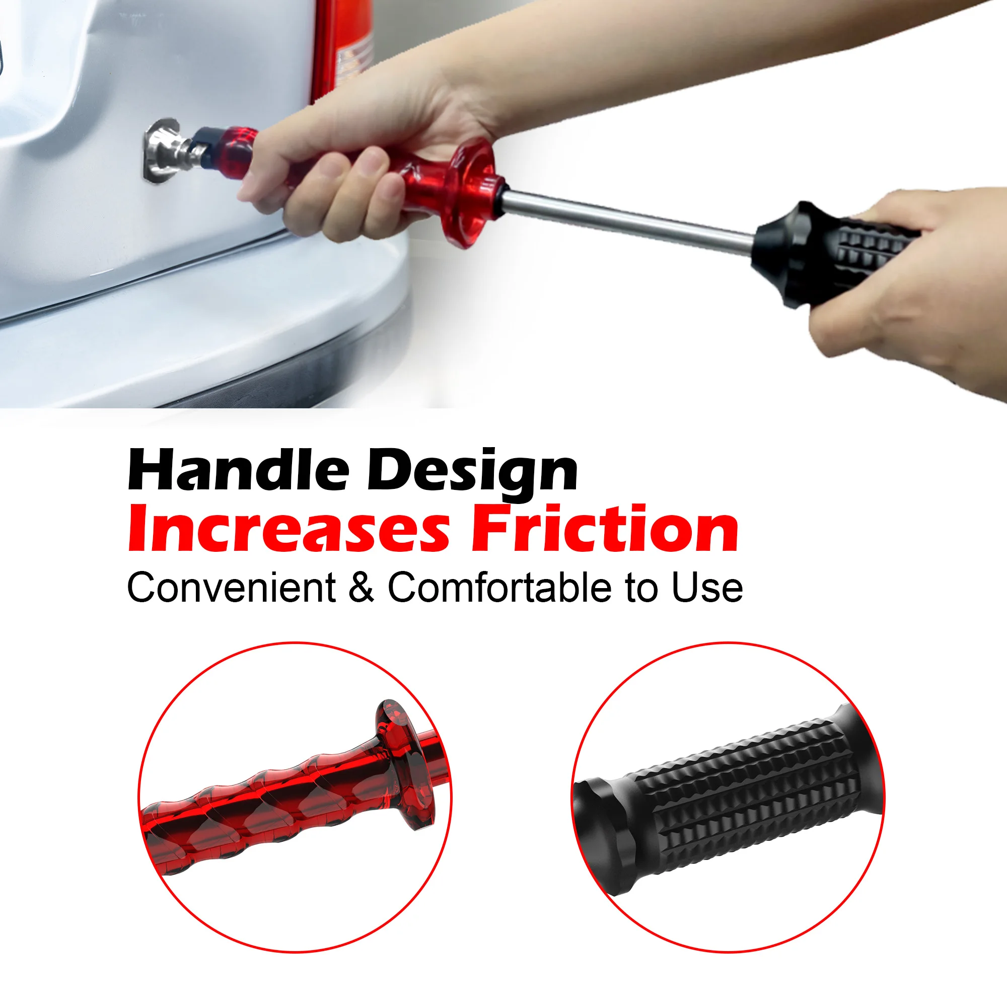 WOYO PDR100 Kit de reparación de abolladuras sin pintura herramientas de chapa metálica de coche pegamento frío granizo herramientas de extracción de abolladuras para reparación de carrocería de automóviles - imagen 5