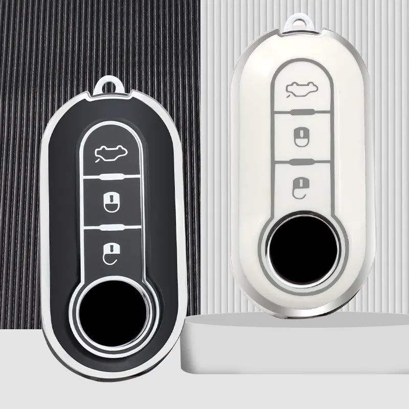 Funda TPU para llave Fiat 500, Panda, Ducato y Lancia llavero