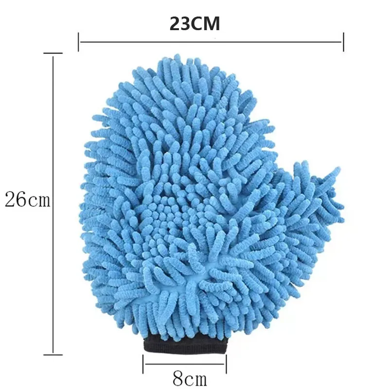Guante de microfibra de chenilla de doble cara para lavar el coche - imagen 5