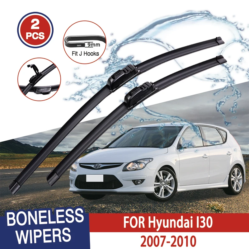 Limpiaparabrisas tipo U para Hyundai i30 2007-2010, goma suave HD