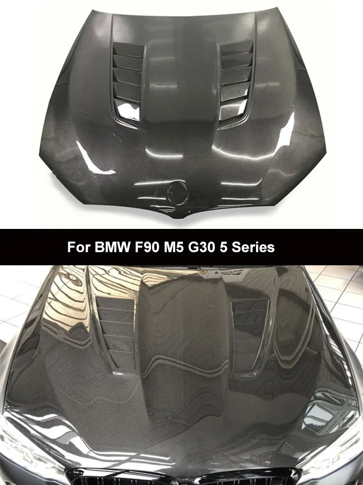 Capó delantero de carbono seco estilo GTR para BMW M5 F90 G30