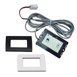 Marco de Panel de interruptores de baño RV con arnés de cableado de Panel de Control de dos botones para Tecma para inodoro RV Silence Plus 36387
