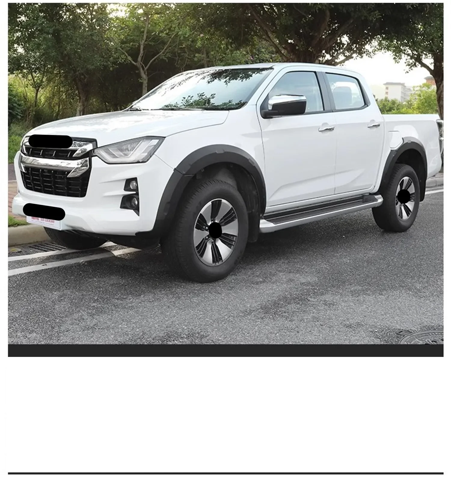 Guardabarros de coche, Protector de cejas de rueda de arco, pegatina de guardabarros para Isuzu Dmax 2021 - imagen 3