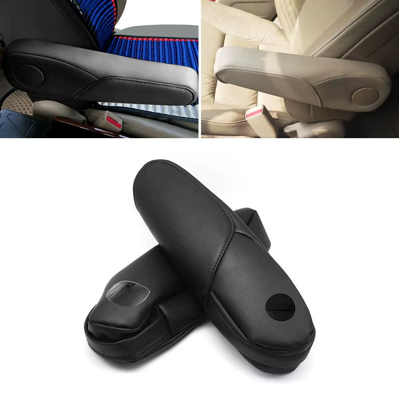 Embellecedores Manija Reposabrazos Honda CR-V 2007-2009 Microfibra Negra - imagen 2
