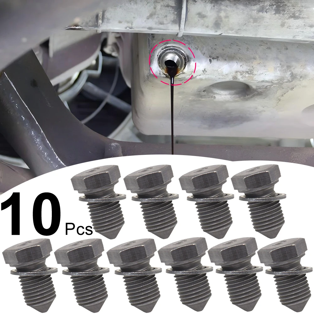 10 Uds. Arandela de sellado de drenaje con tapón de cárter de aceite para Transporter T5 Golf 4 5 6 Bora 1J Jetta 1K Fabia 6Y Octavia 1U Ibiza 6L Leon 1P