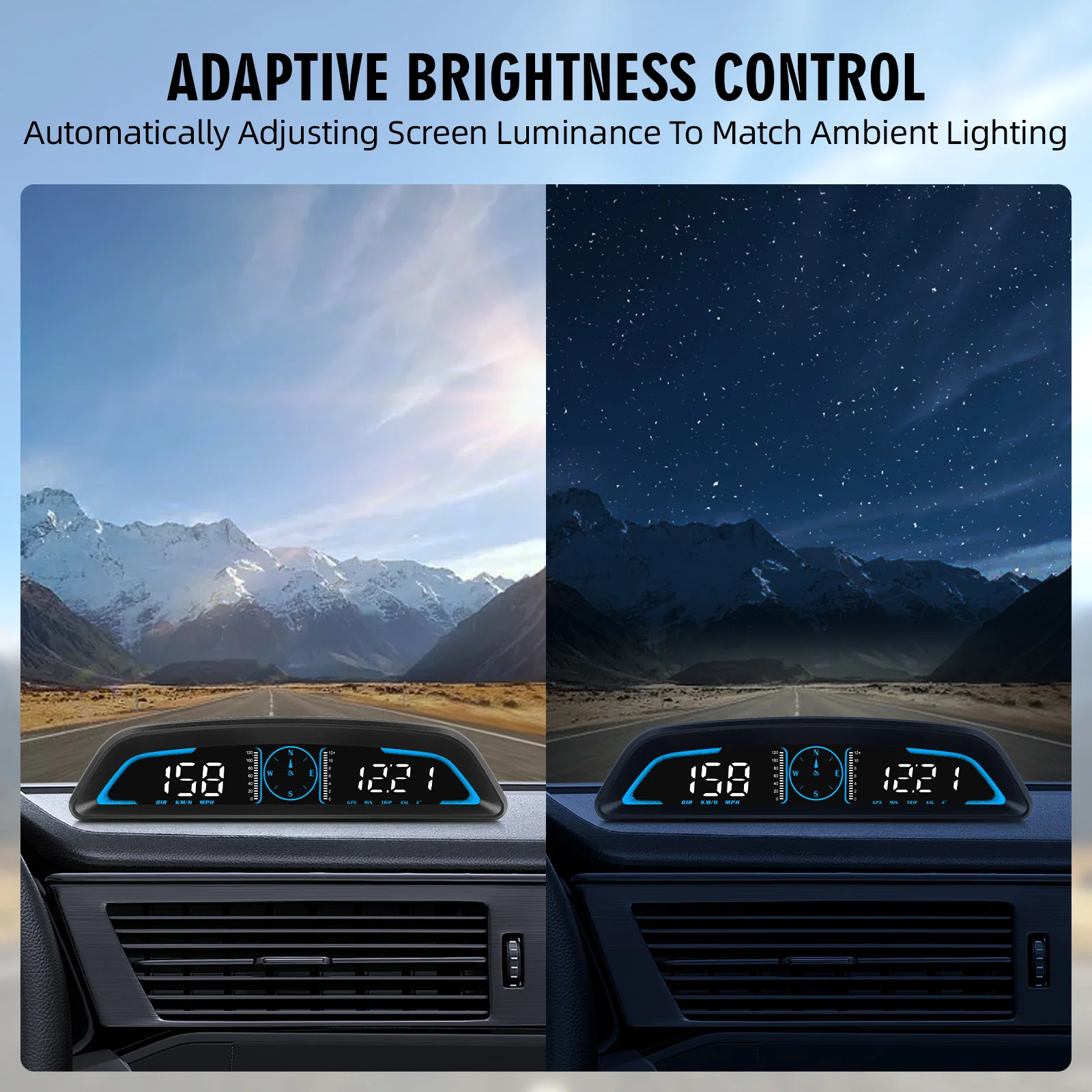 Velocímetro GPS automático con pantalla frontal, alarma y fatiga - imagen 4