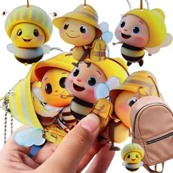 Nuevo colgante de acrílico para decoración navideña de coche pequeño, colgante con bonito espejo de coche de dibujos animados, accesorios para bolsa de libros, llavero colgante