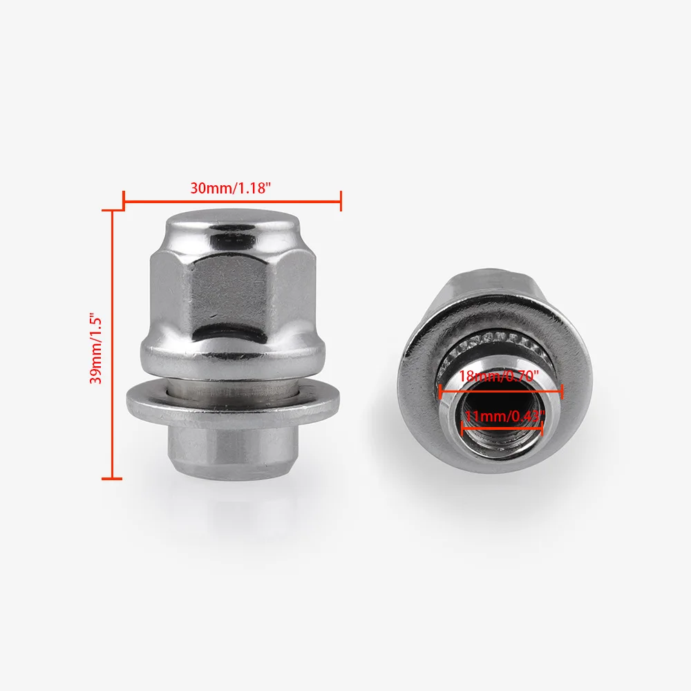 Tuercas cromadas Toyota 90084-94001 para Lexus y Scion – Ruedas aluminio - imagen 3