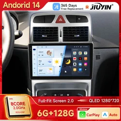 Radio 2 DIN para Peugeot 307 con CarPlay inalámbrico y Android 13